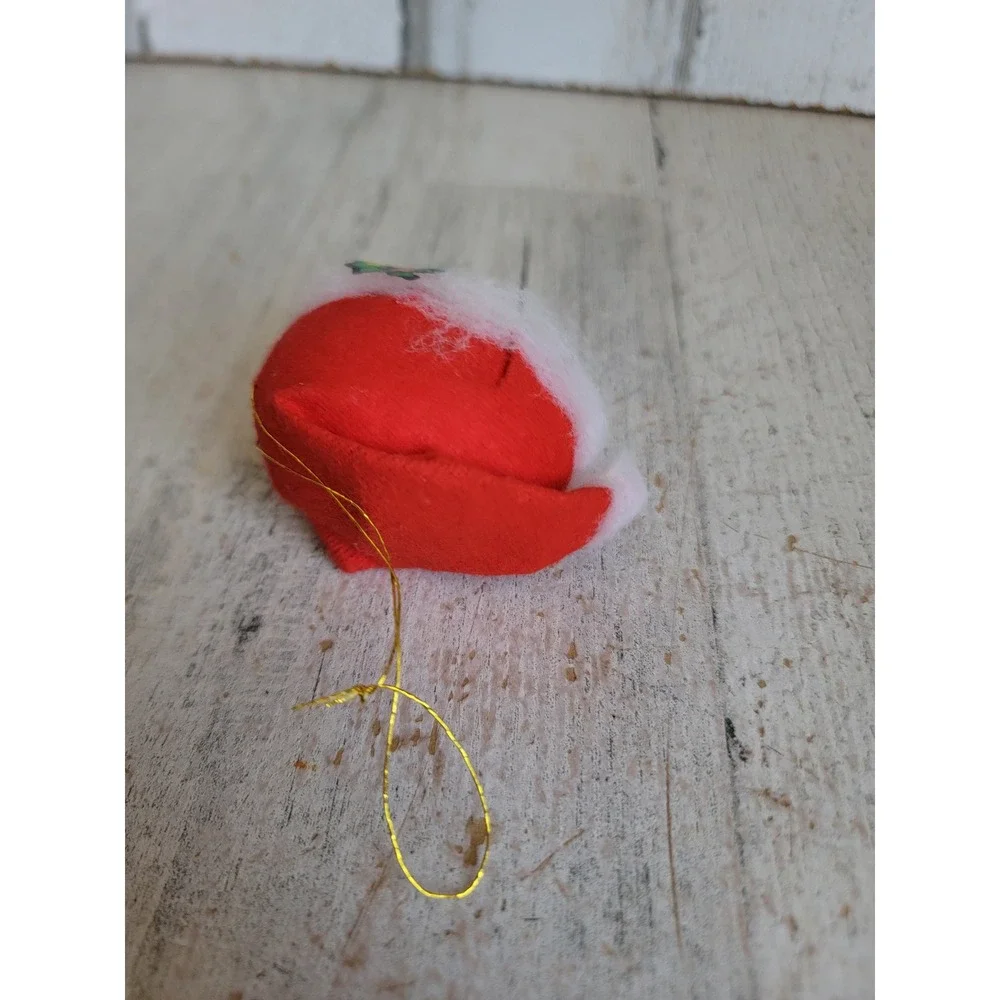 Mini vintage paper mache Santa Claus face unique ornament Xmas home decor